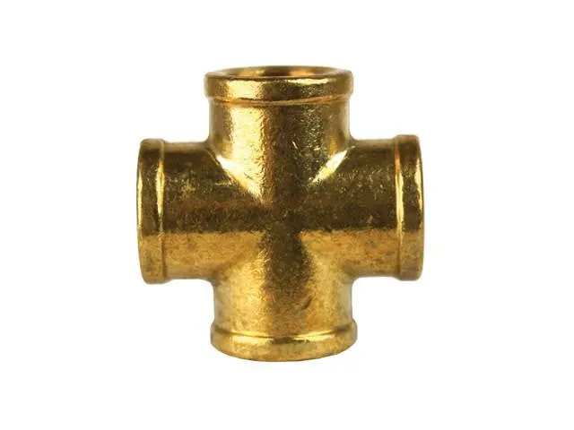 1/4" Brass Cross 1
