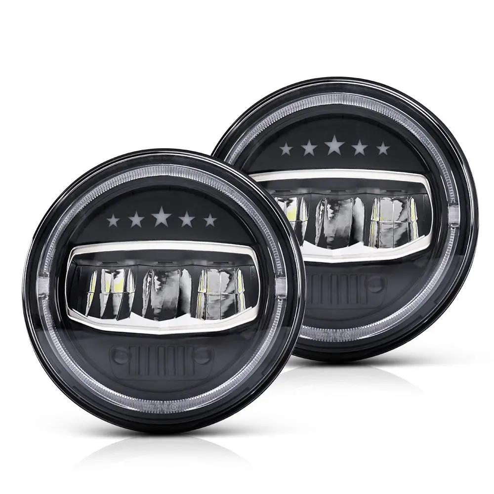 Co Light 7 Inch Dual Color Drl Yellow Stars Headlights (Set/2Pcs) 1