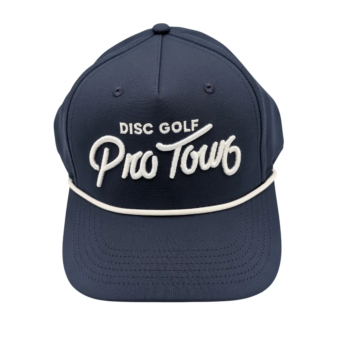 Dgpt Script Embroidered Five Panel Rope Snapback - Navy 1