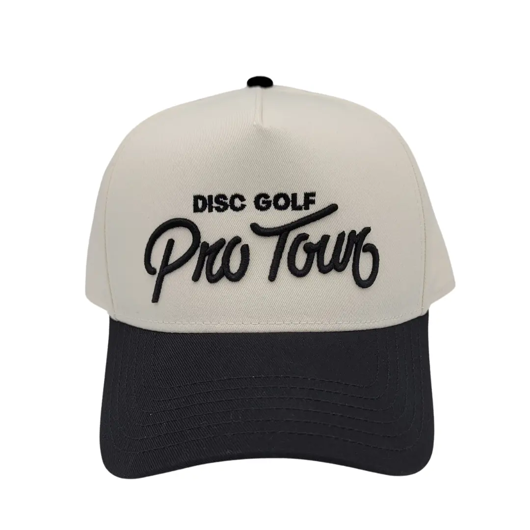 Dgpt Script Embroidered Snapback Hat - Natural/Black 1
