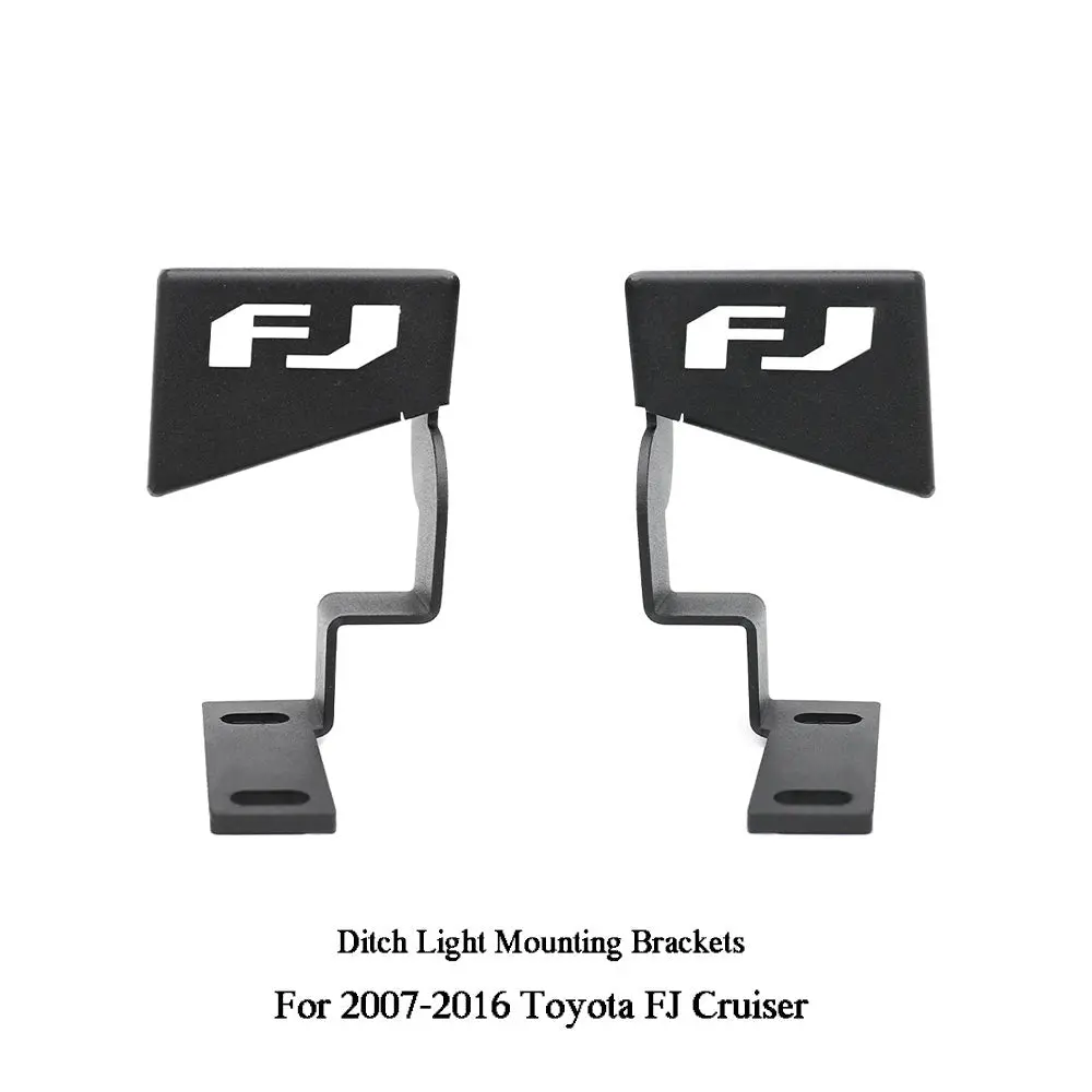 2007-2016 Toyota Fj Cruiser Ditch Light Hood Mounting Brackets 1