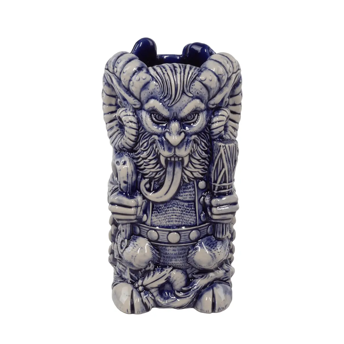 Krampus Designer Series Tiki Mug (Blue Wiped) 1