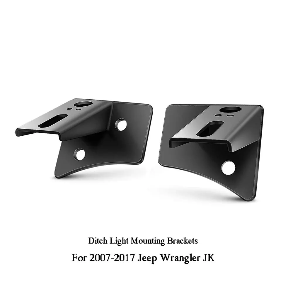 2007-2017 Jeep Wrangler Jk A-Pillar Light Mounting Brackets 1