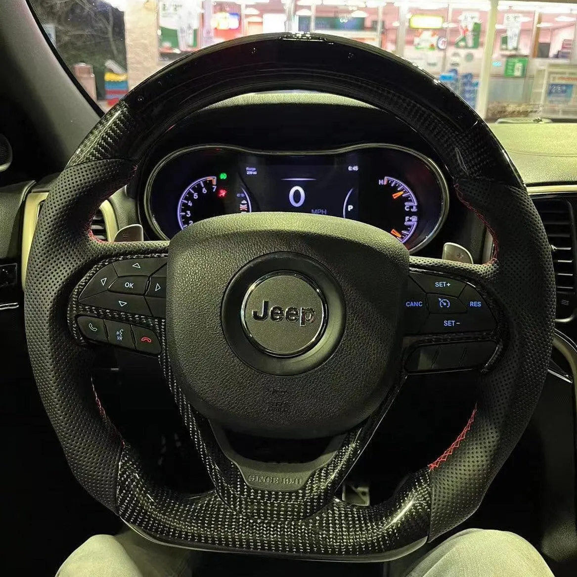 Ttd Craft Jeep 2016-2021 Cherokee / Grand Cherokee Carbon Fiber Steering Wheel 1