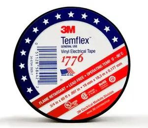 3M Temflex 1776 Vinyl Electrical Tape Bulk 10 Pack 1