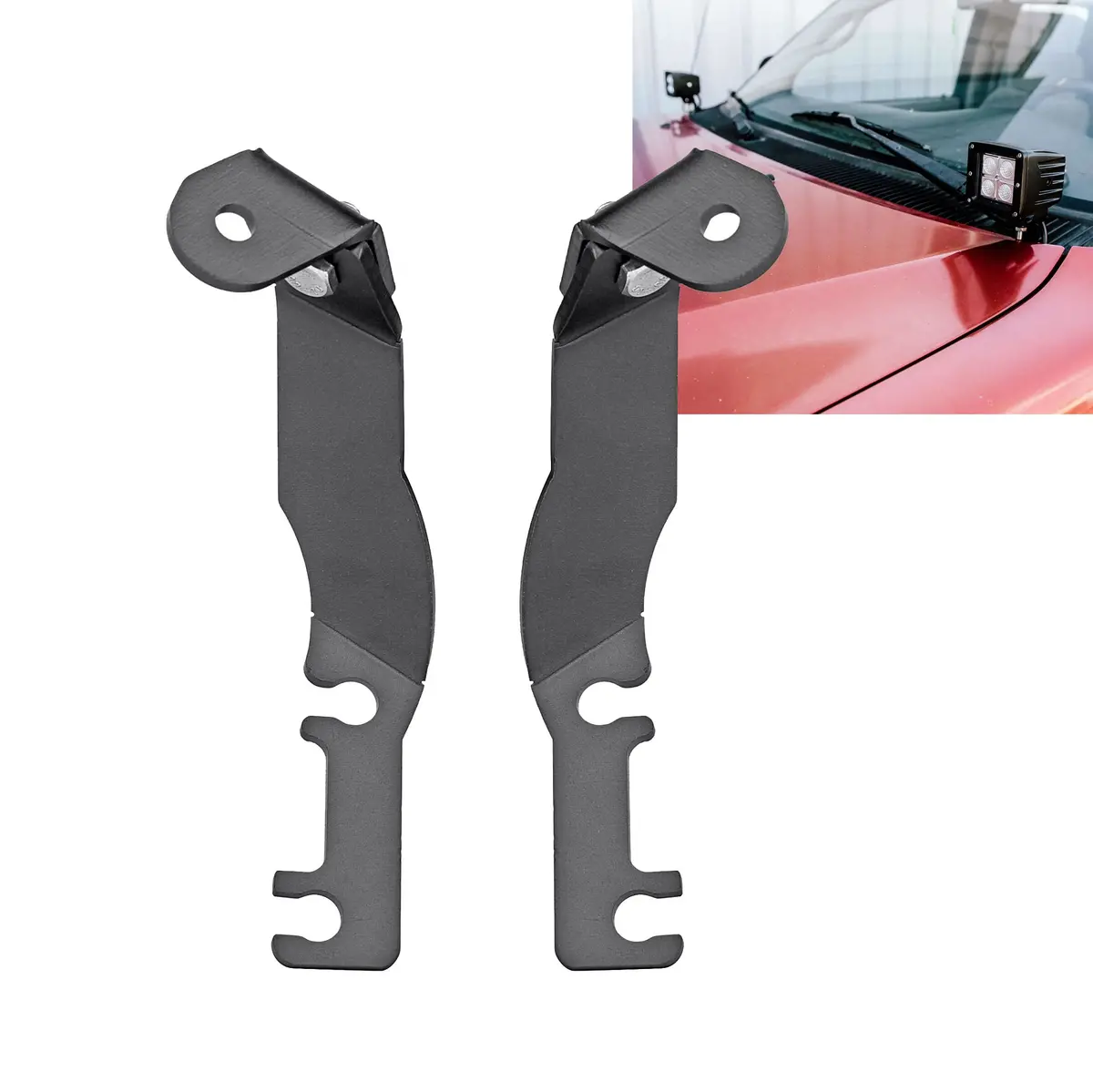 1995-2004 Toyota Tacoma Hood Ditch Light Mounting Brackets 1