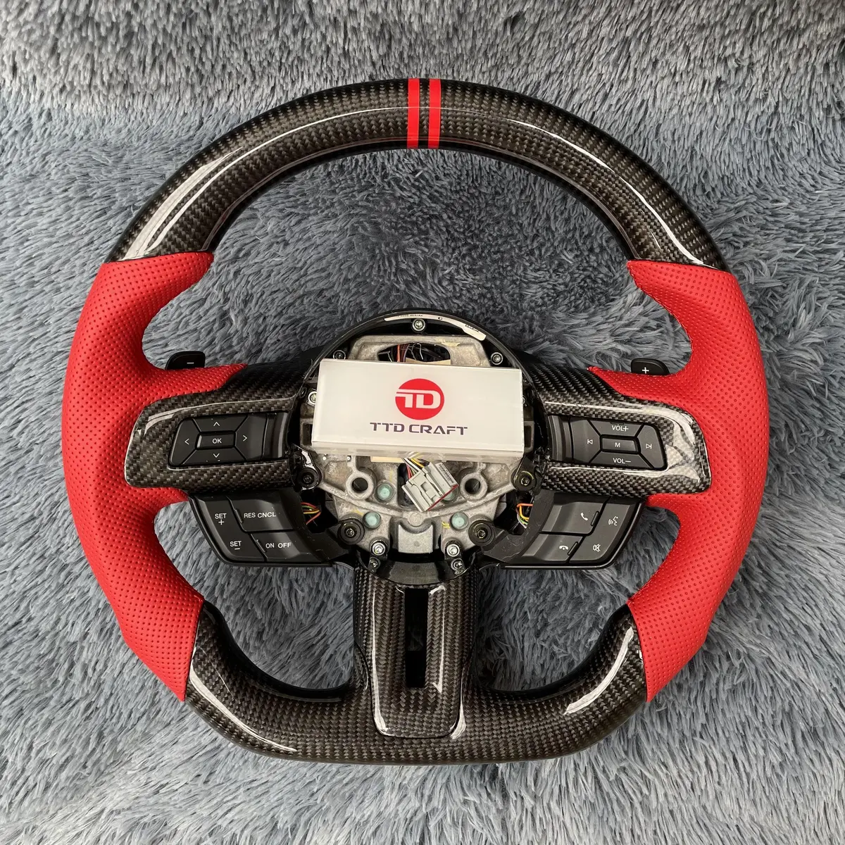 Ttd Craft Ford 2018-2023 Mustang Carbon Fiber Steering Wheel 2