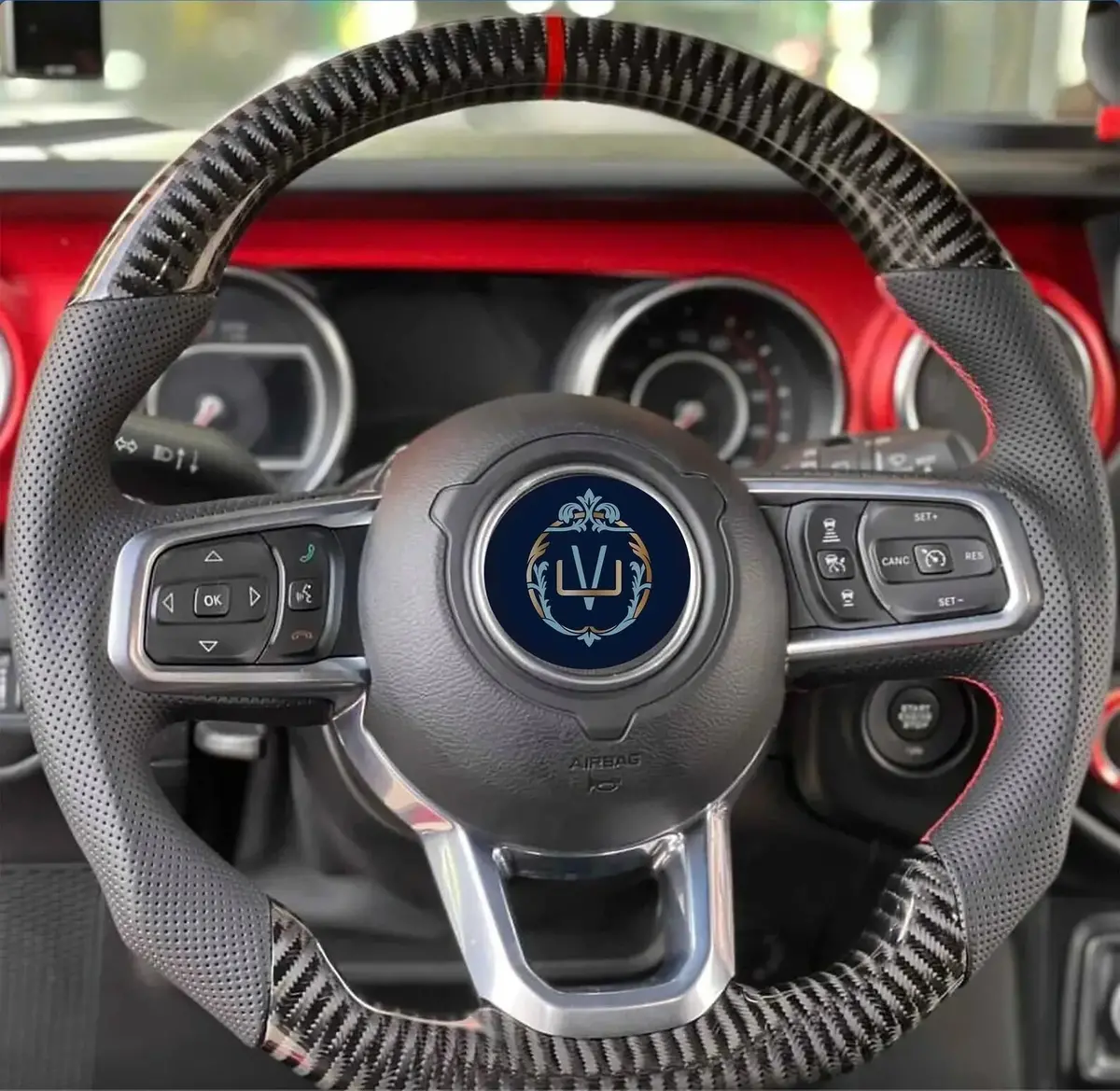 Ttd Craft Jeep 2018-2026 Wrangler /Gladiator Carbon Fiber Steering Wheel 1