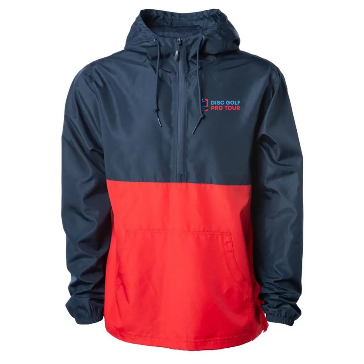 Dgpt - 1/2 Zip Lightweight Pullover Windbreaker - Navy/Red 1