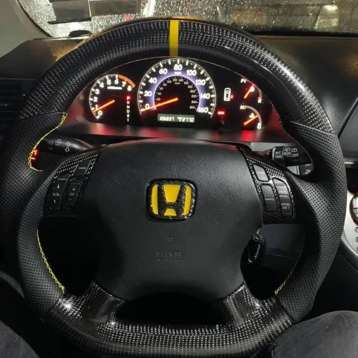 Custom Carbon Fiber Steering Wheel For 7Th Gen Accord 2003-2007 Lx Ex Dx V6 | Ttd Craft 1