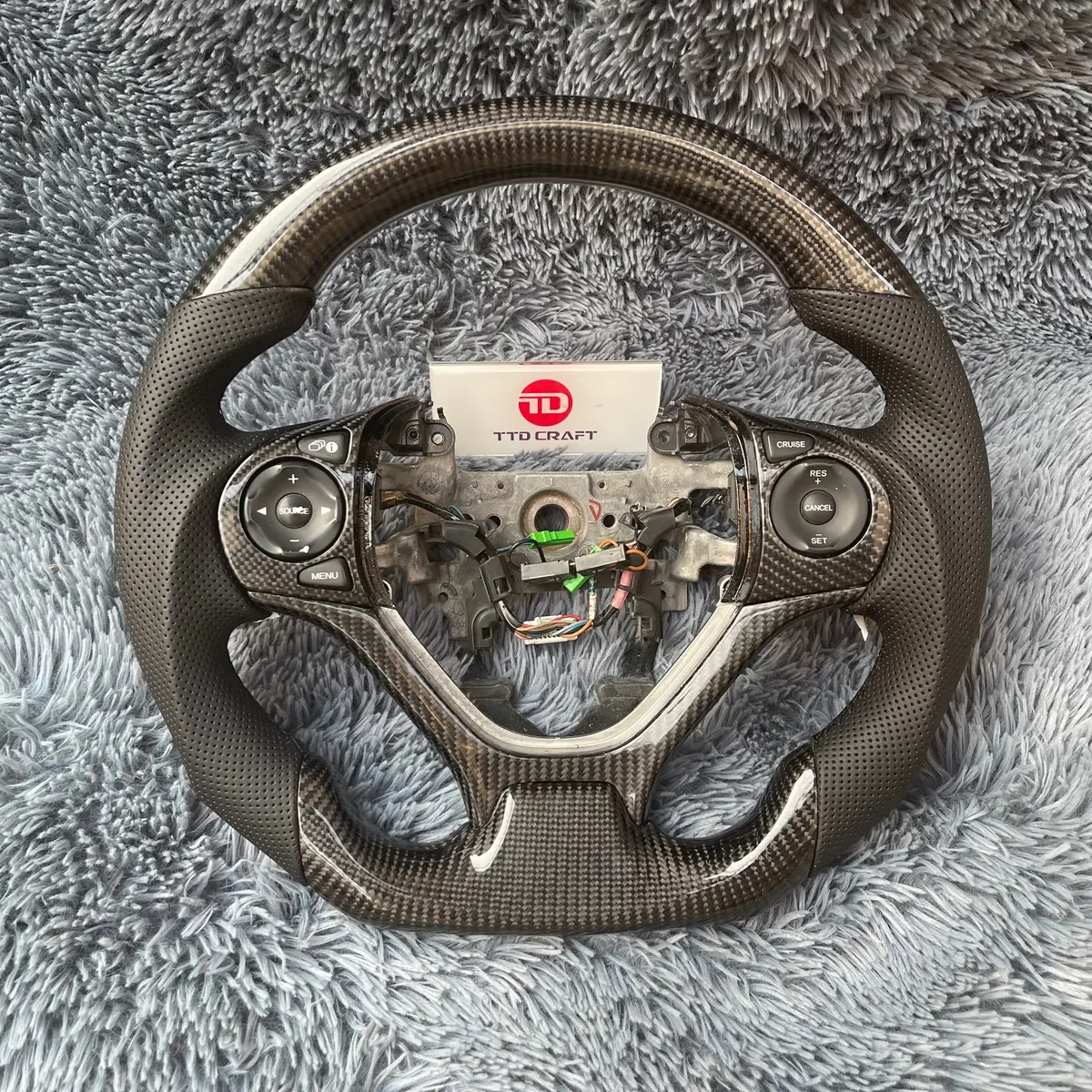 Honda Civic 9Th Gen Steering Wheel Carbon Fiber Custom Build | Ttd Craft 1