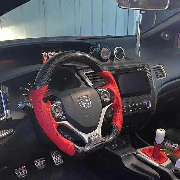 Custom Carbon Fiber Steering Wheel For Honda Civic 2012-2015 | Ttd Craft 1