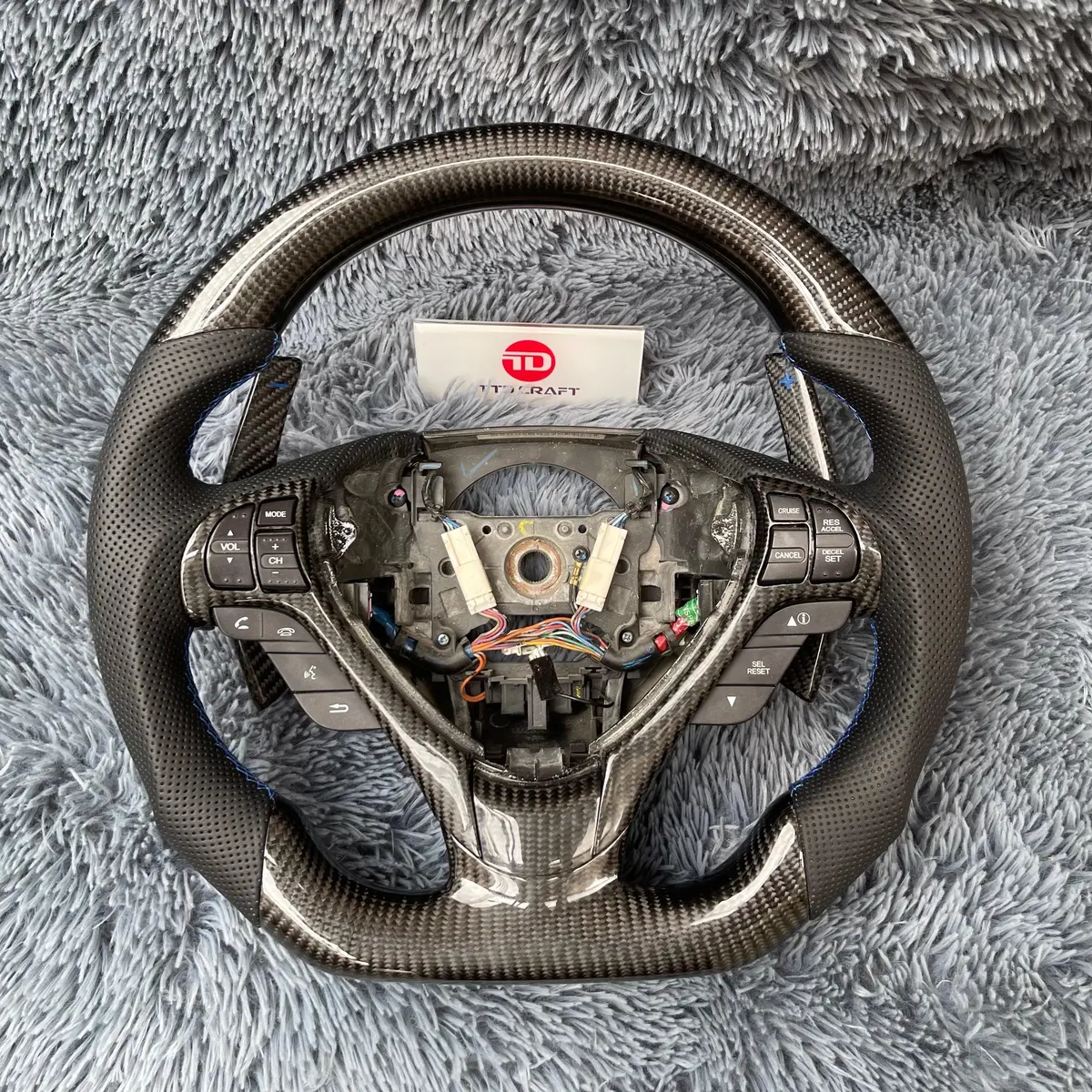 Acura Tl 2009-2014 Carbon Fiber Steering Wheel With Paddle Shift |Ttd Craft 1