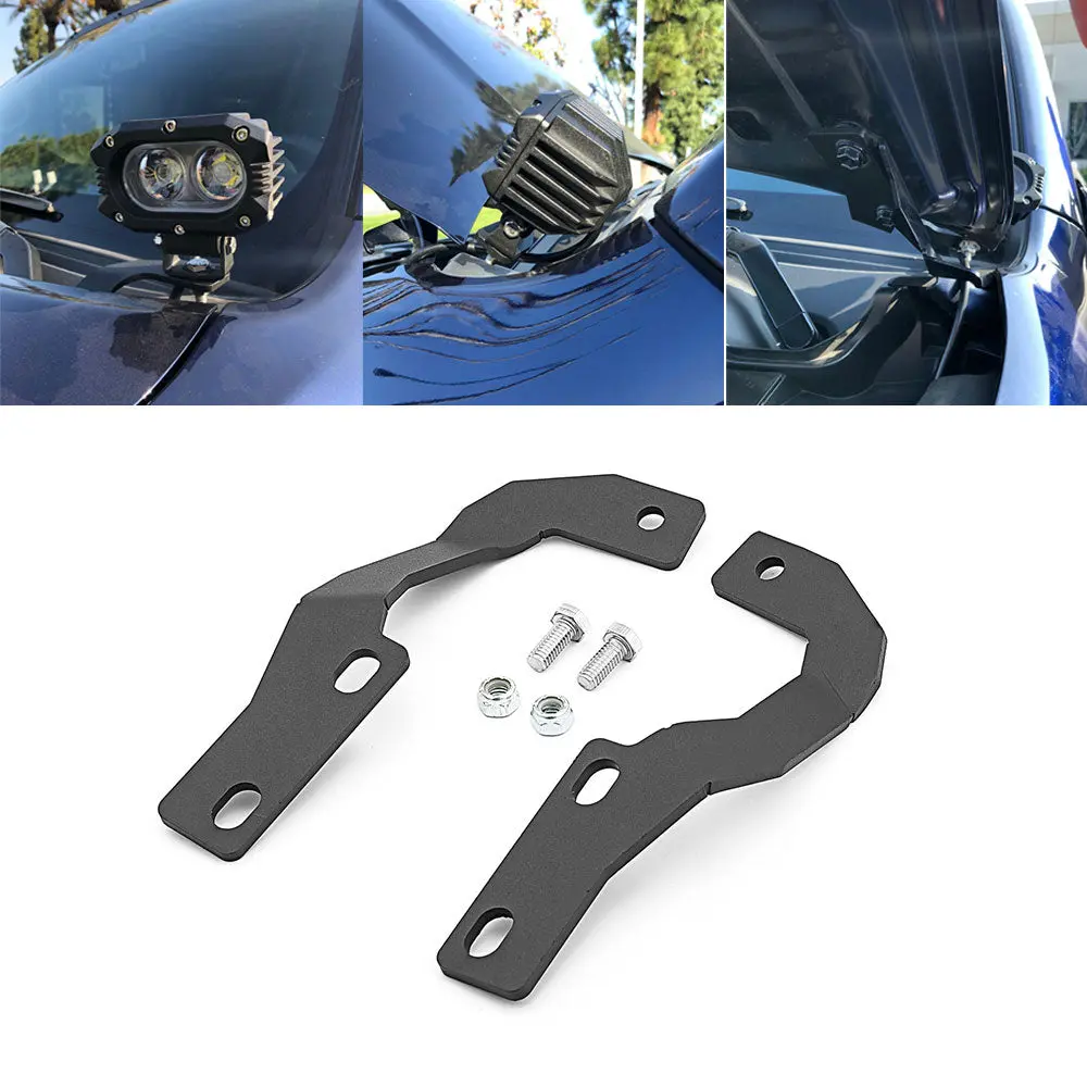 2010-2023 Toyota 4Runner Hood Ditch Light Mounting Brackets 2