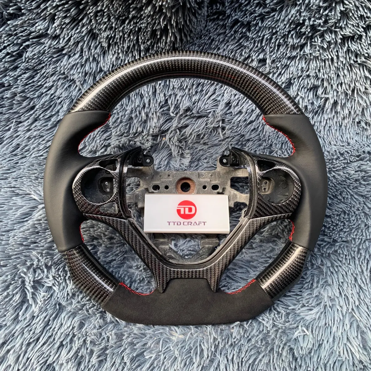 Custom Carbon Fiber Steering Wheel Honda Civic 9Th Gen 2012-2015 | Ttd Craft 1