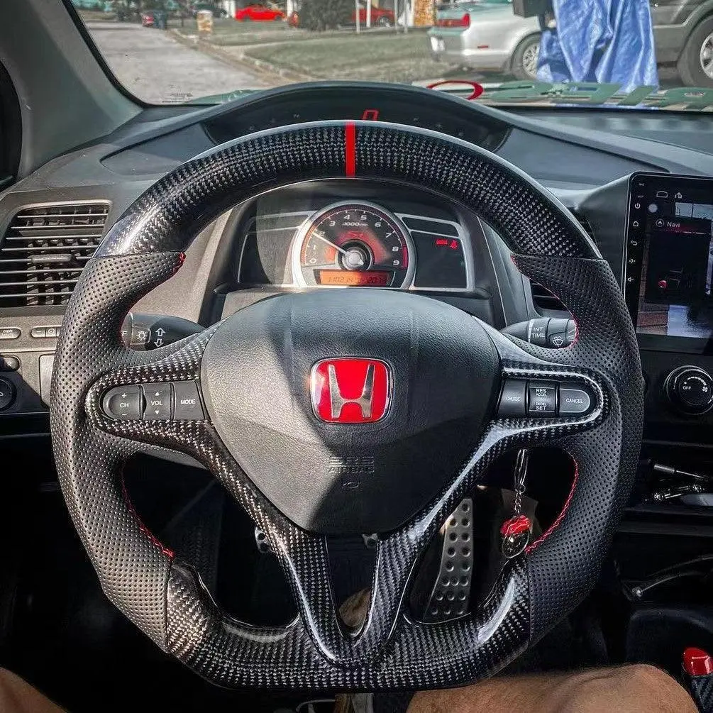 Custom Carbon Fiber Steering Wheel For Honda 2006-2011 Civic | Ttd Craft 1