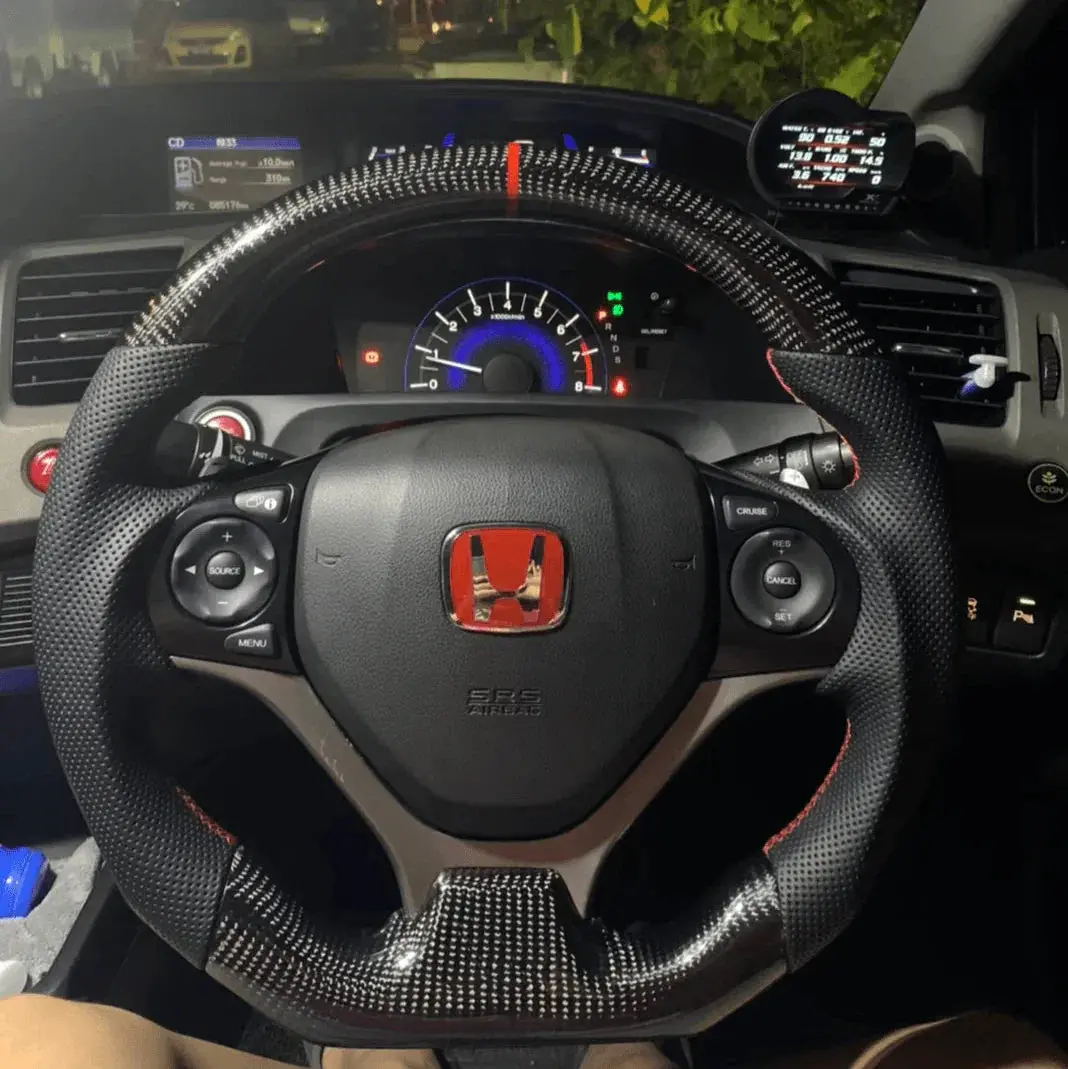 Custom Honda Civic 2012-2015 Carbon Fiber Steering Wheel | Ttd Craft 5