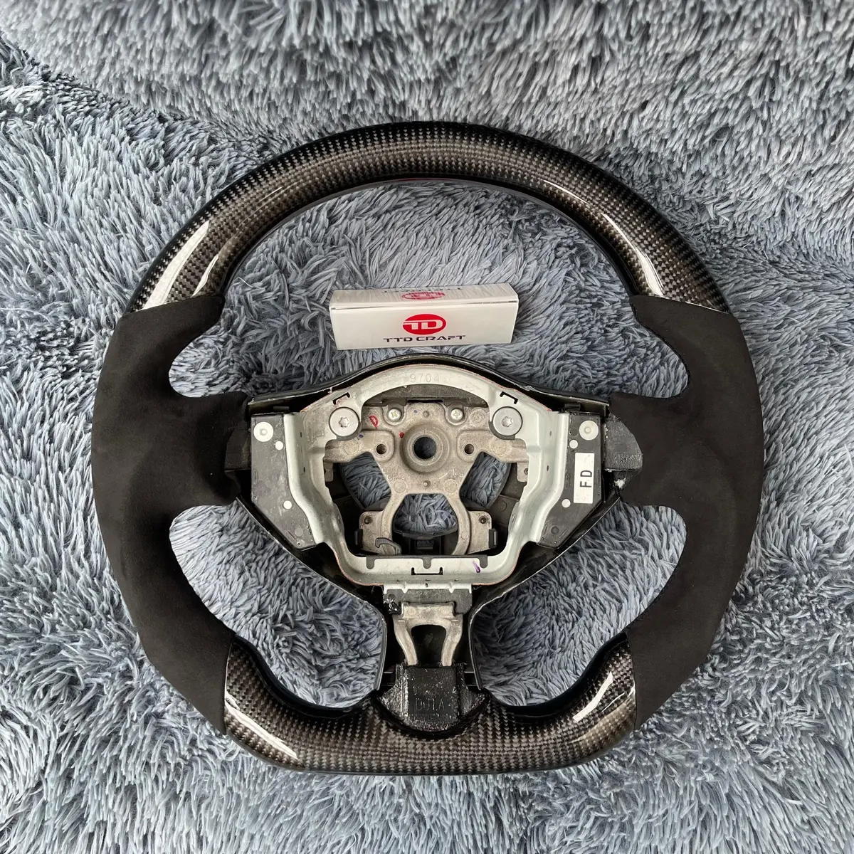 Carbon Fiber Steering Wheel With Suede For Nissan Z34 | Ttd Craft 1