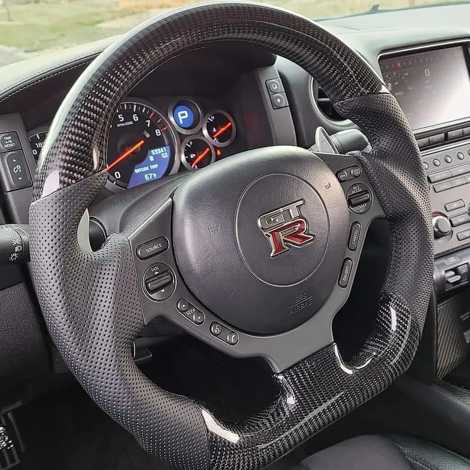 Custom Nissan 2009-2016 Gtr R35 Carbon Fiber Steering Wheel | Ttd Craft 1