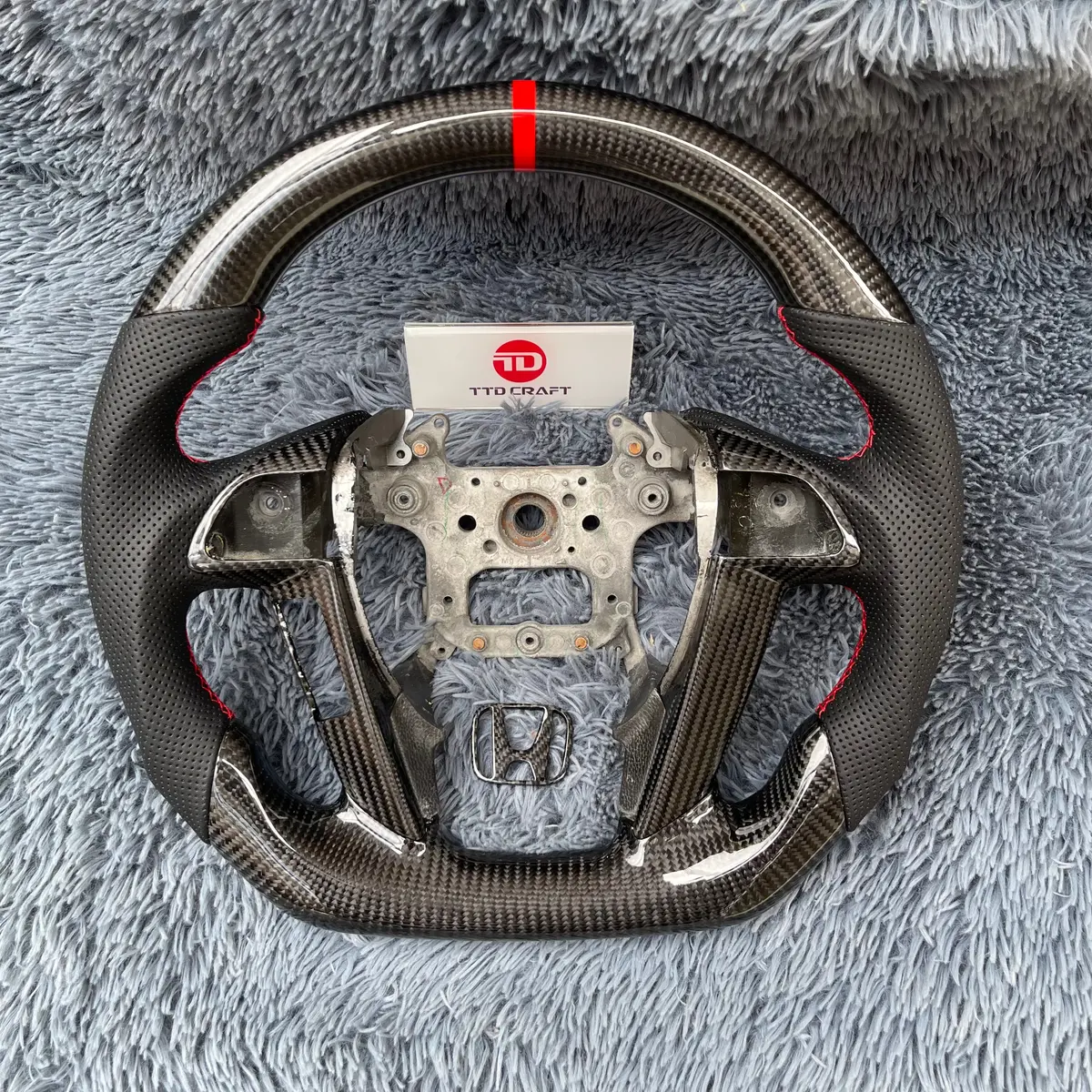 Fit Honda 2008-2012 Accord / 2009-2015  Pilot Carbon Fiber Steering Wheel Build |Ttd Craft 1