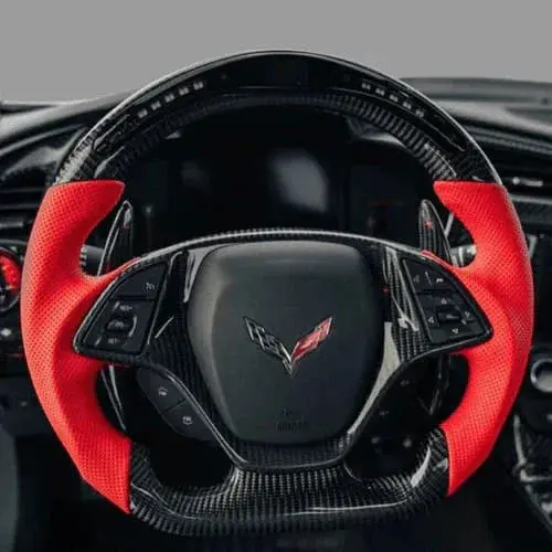 Custtom Corvette 2014-2019 Stingray Z06 Zr1 Carbon Fiber Steering Wheel |Ttd Craft 1