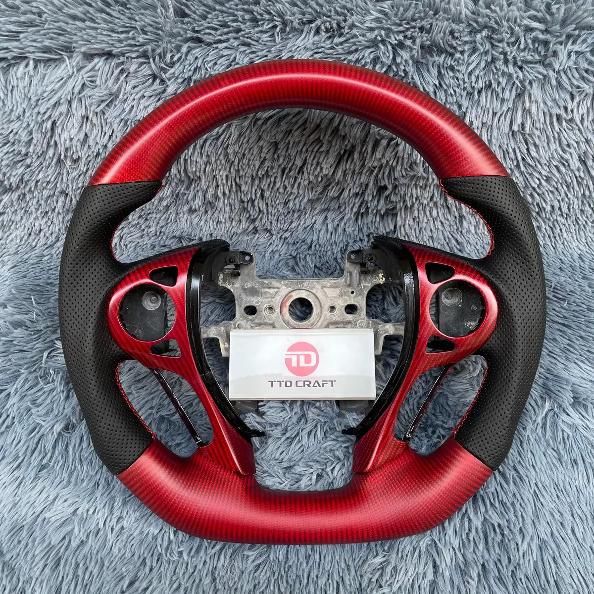 Honda 2013-2017 Accord Red Carbon Fiber Steering Wheel | Ttd Craft 1