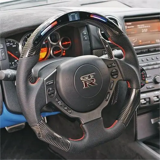 Led Carbon Fiber Steering Wheel For Nissan 2009-2016 Gtr | Ttd Craft 1