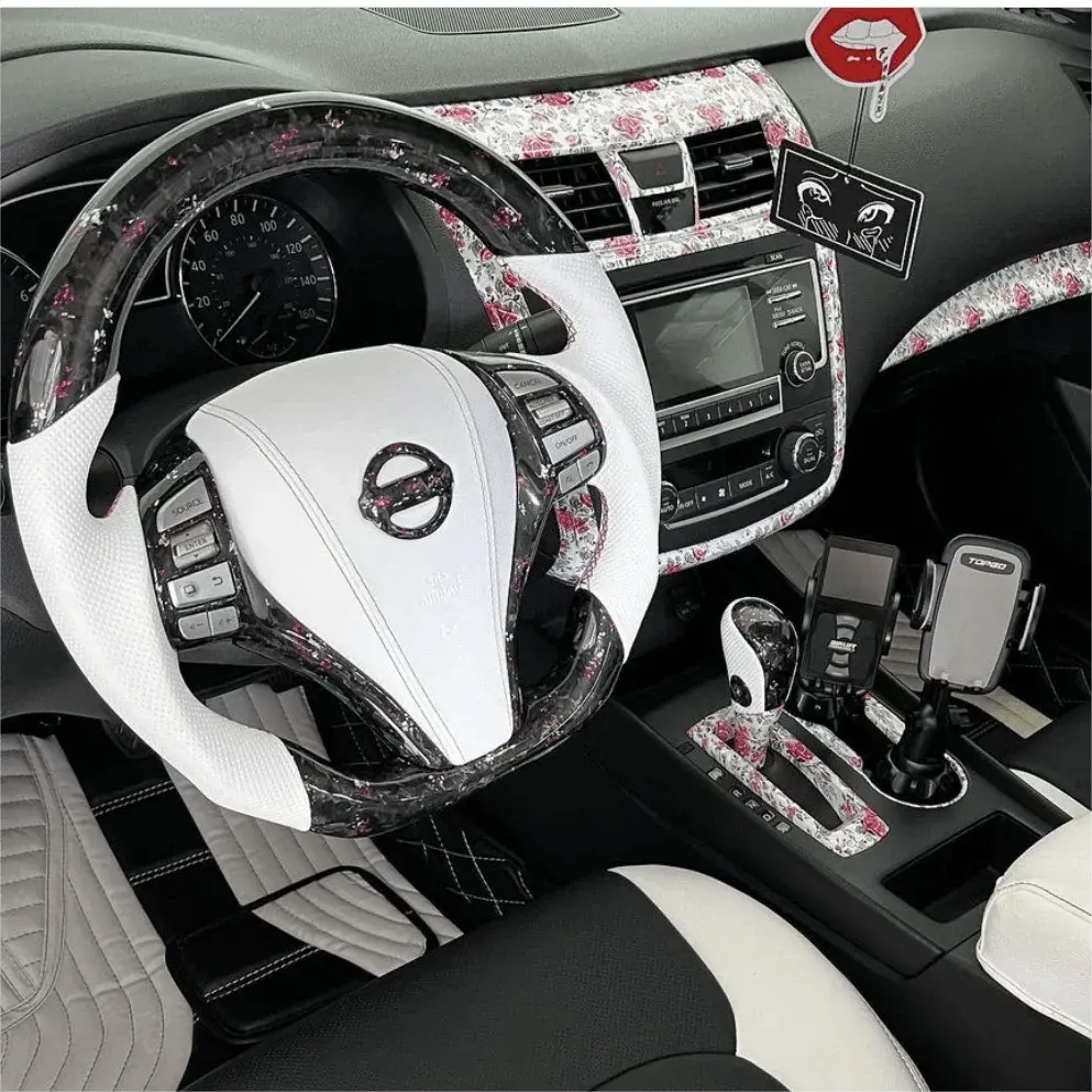 Forged Carbon Fiber With Purple Flakes Steering Wheel  For Nissan 2013-2018 Altima | Ttd Craft 1