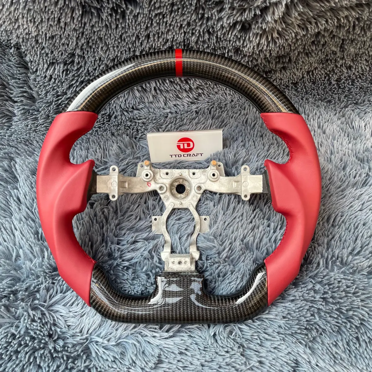 Carbon Fiber Steering Wheel With Red Leather For Nissan 2009-2016 Gtr | Ttd Craft 1