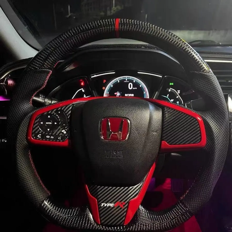 10Th Gen Honda 2016-2021 Civic Carbon Fiber Steering Wheel | Ttd Craft 1