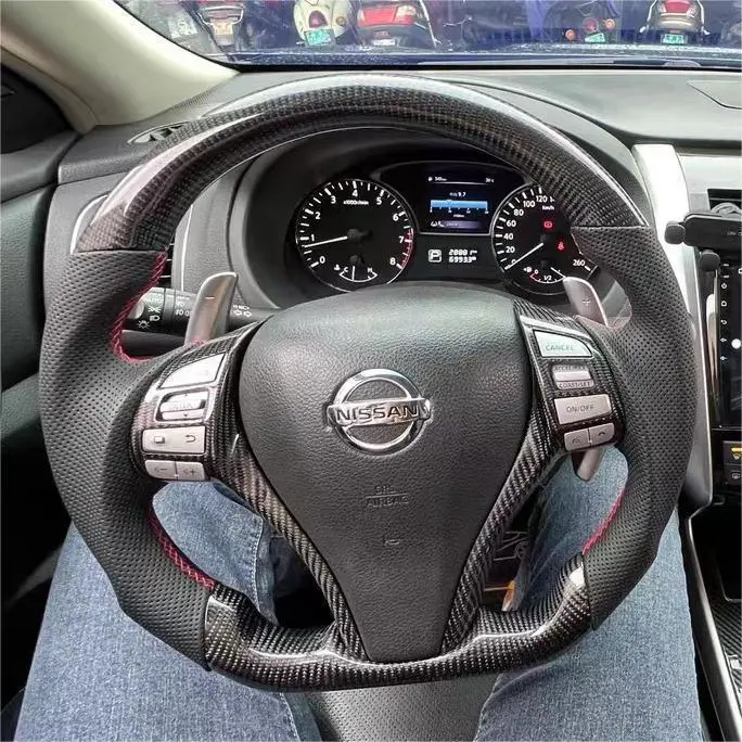 Real Carbon Fiber Steering Wheel  For Nissan 2013-2018 Altima | Ttd Craft 1