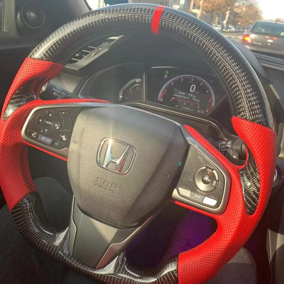 Custom Carbon Fiber Steering Wheel For 2016-2021 Honda Civic | Ttd Craft 1