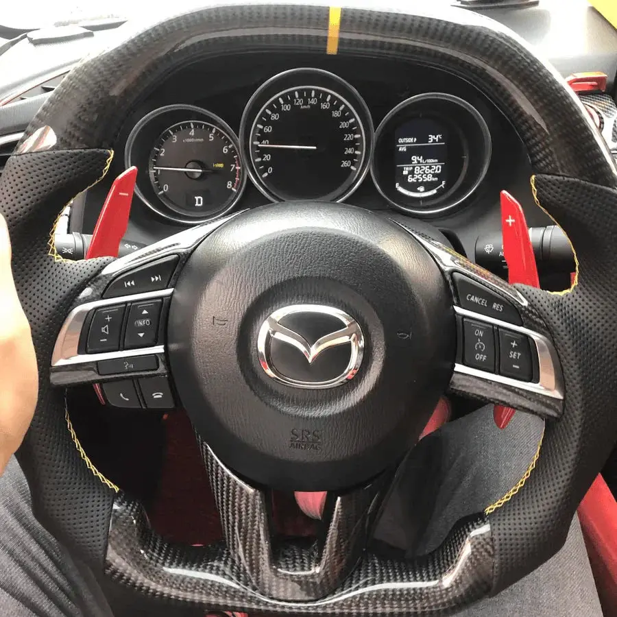 Ttd Craft Mazda 2013-2016 Cx3 Cx6 Carbon Fiber Steering Wheel 3