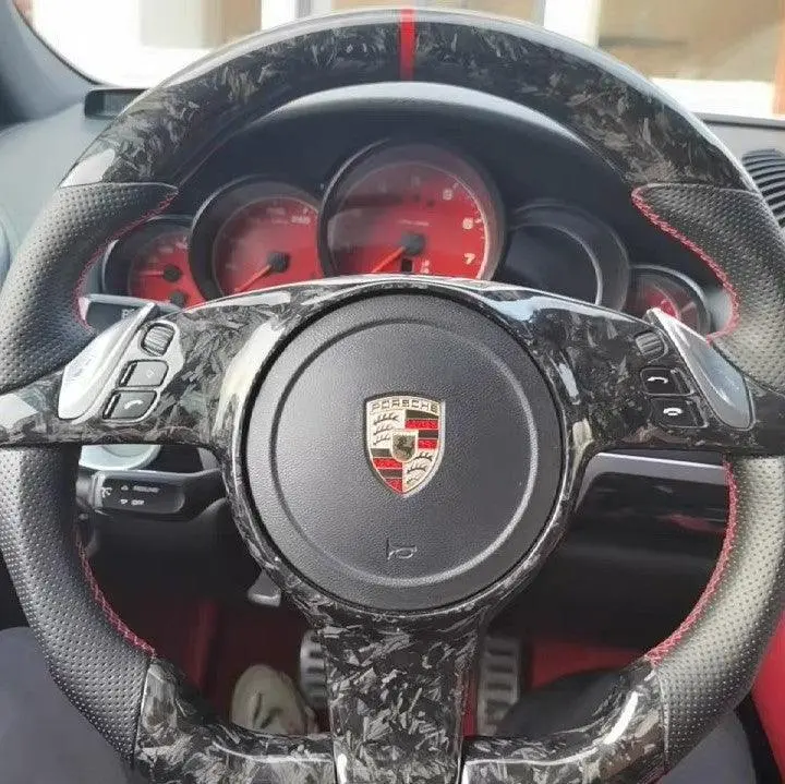 Ttd Craft Porsche 911 (991.1) / Boxster (987.2 981) / Cayman (981) / Cayenne (958) / Panamera (970) Carbon Fiber Steering Wheel 2