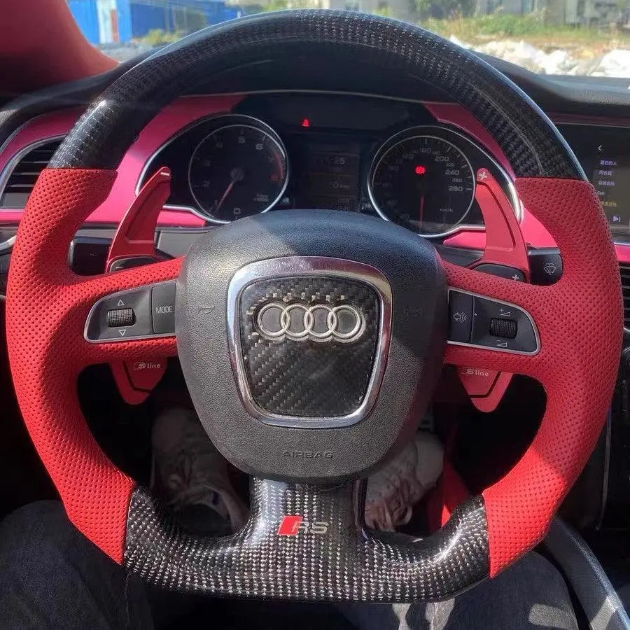 Ttd Craft Audi A3 A4 A5 A6 A8  Q7 S4 S5 Rs4 Rs5 Carbon Fiber Steering Wheel 1