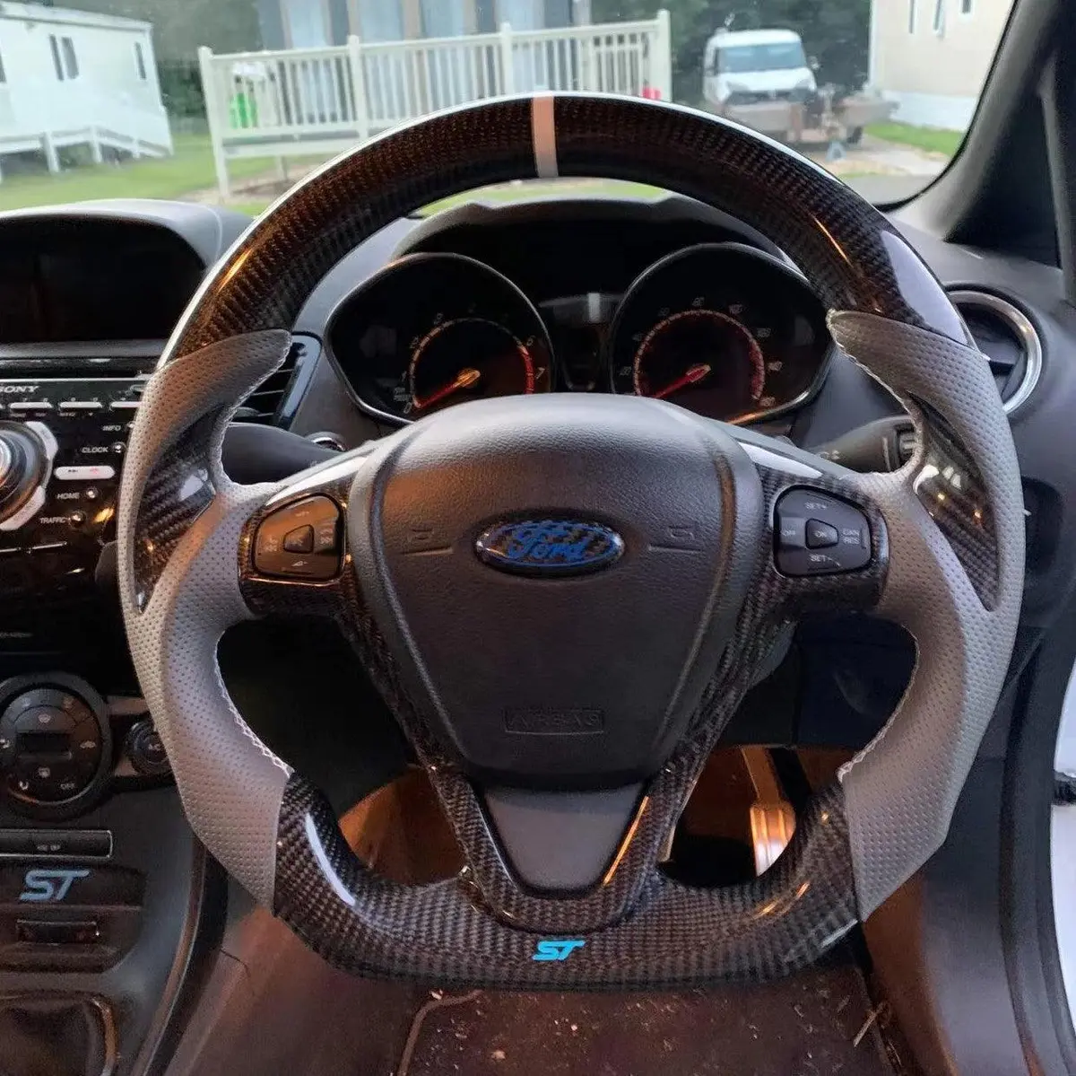 Ttd Craft Ford 2013-2017 Fiesta Carbon Fiber Steering Wheel 1