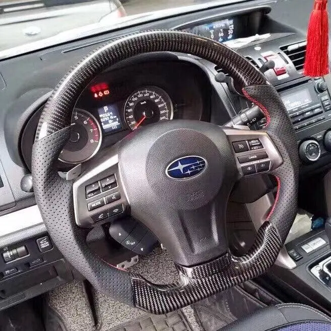 Ttd Craft Subaru 2012-2014 Outback 2014-2016 Forester 2012-2015 Crosstrek 2012-2014 Legacy Carbon Fiber Steering Wheel 1