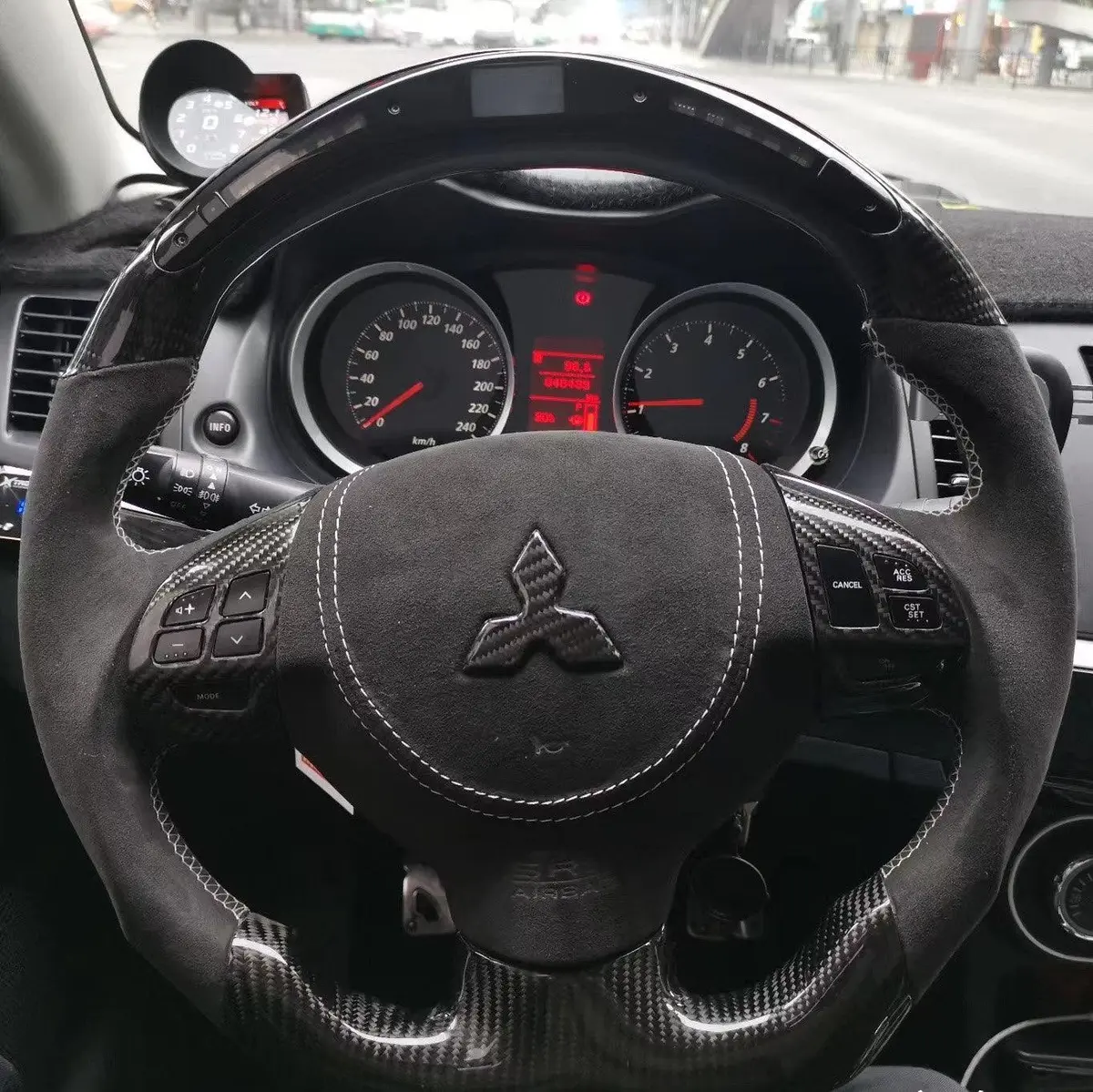 Ttd Craft Mitsubishi 2007-2013 Outlander / Lancer Carbon Fiber Steering Wheel 1