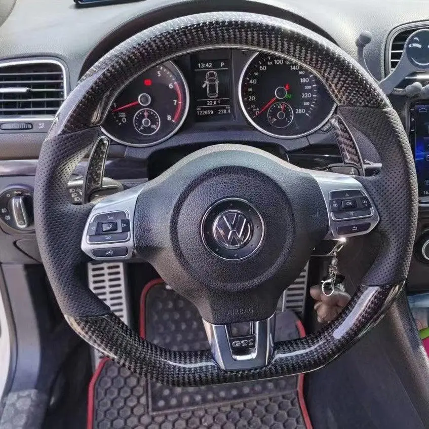 Ttd Craft Vw 2011-2014 Mk6 Gti /R Jetta Carbon Fiber Steering Wheel 4