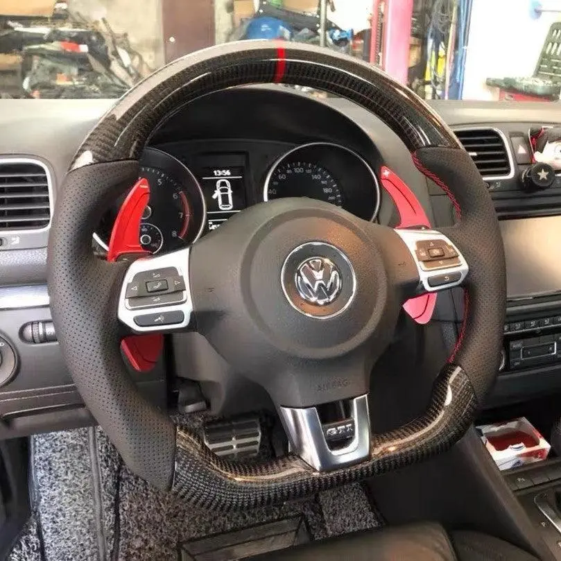 Ttd Craft Vw 2011-2014 Mk6 Gti /R Jetta Carbon Fiber Steering Wheel 3