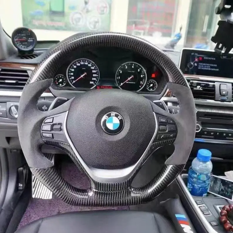 Ttd Craft Bmw F20 F21 / F22 F23 / F30 F31 F35 / F32 F33 F36 Carbon Fiber Steering Wheel With Paddle Shifter 1