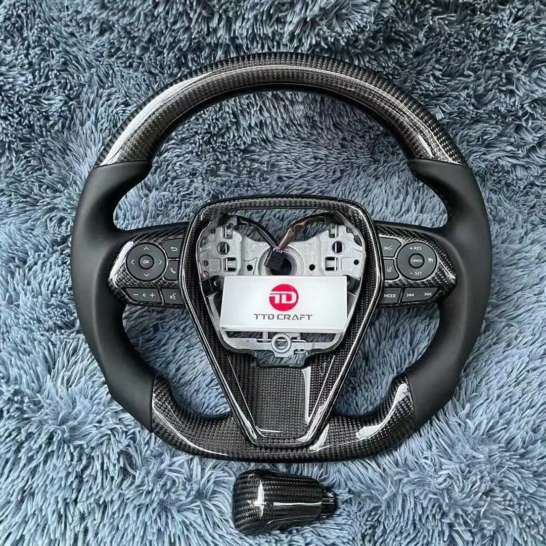Ttd Craft Toyota 2018 - 2024 Camry Se Xse Trd V6 Venza Carbon Fiber Steering Wheel 2