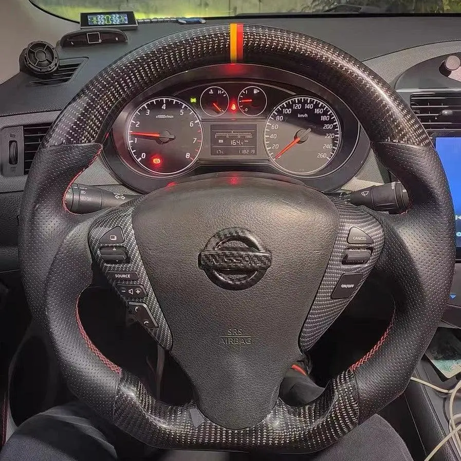 Ttd Craft  Nissan 2015-2019 Versa Sentra / 2018-2021 Nv200 Carbon Fiber Steering Wheel 1