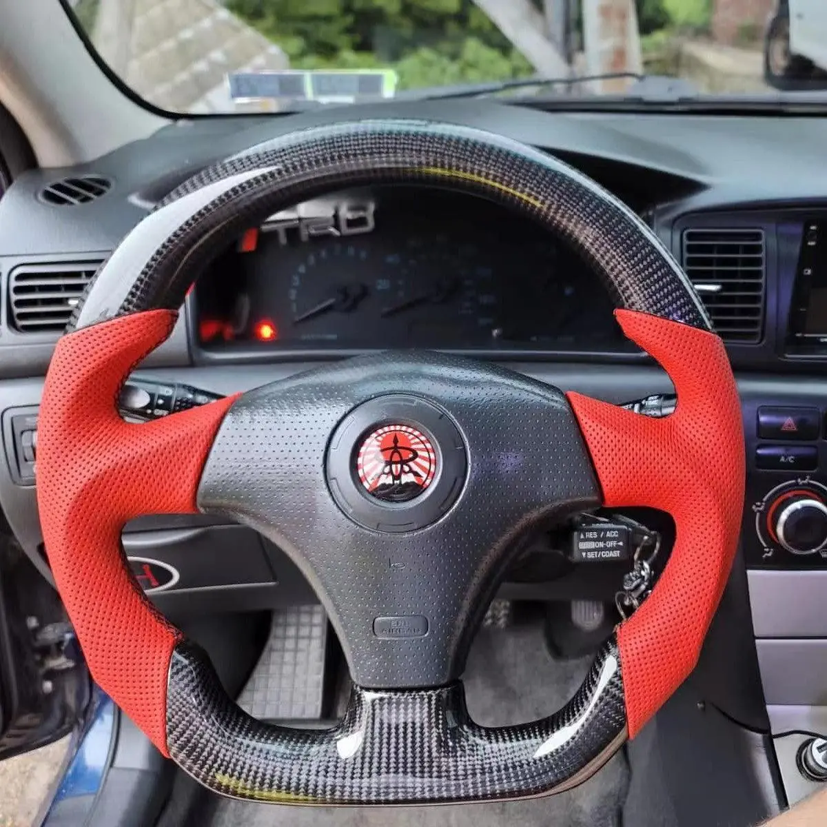 Ttd Craft Toyota 2003-2008 Corolla S Xrs Carbon Fiber Steering Wheel 1