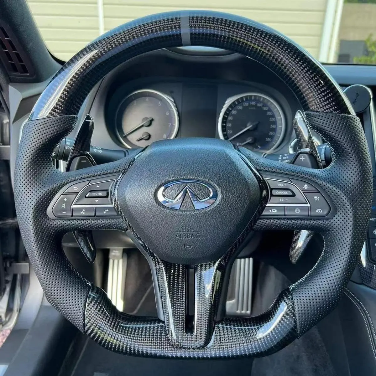 Ttd Craft  For Infiniti 2022-2025 Qx55 Carbon Fiber Steering Wheel 1