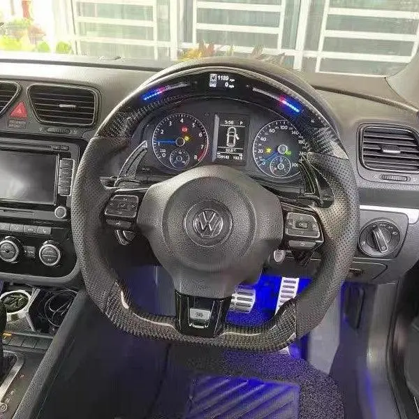 Ttd Craft Vw 2011-2014 Mk6 Gti /R Jetta Carbon Fiber Steering Wheel 1
