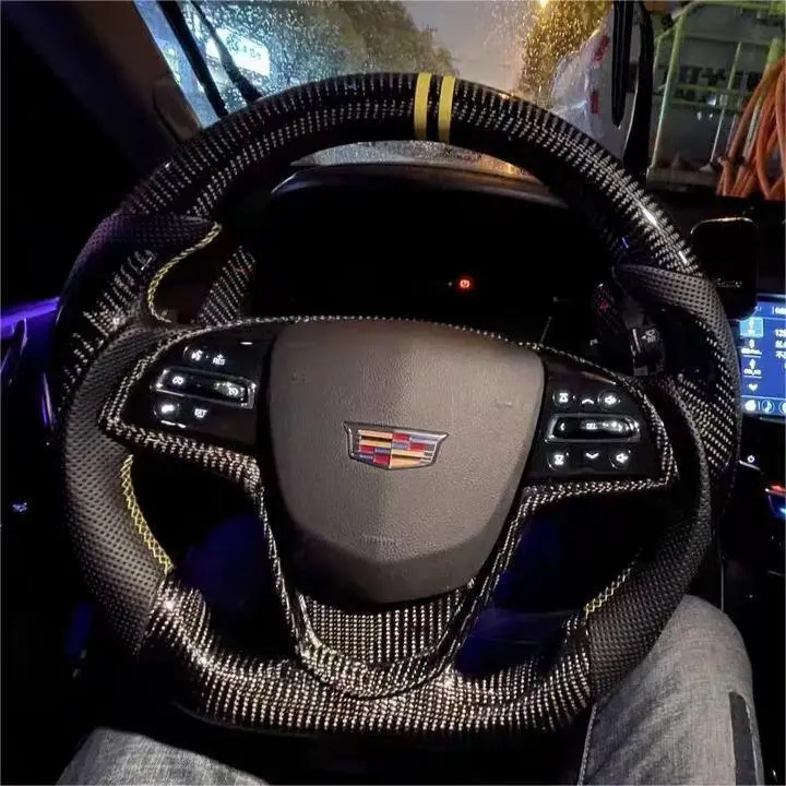 Ttd Craft Cadillac 2015-2019 Cts Cts-V / 2013-2019 Ats Ats-V /2014-2016 Elr Carbon Fiber Steering Wheel 1