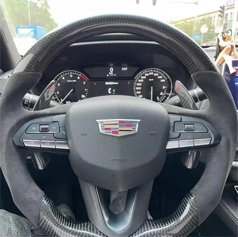Ttd Craft Cadillac 2020-2025 Ct4 Ct4-V Blackwing / Ct5 Ct5-V Blackwing / 2019-2025 Xt4 Carbon Fiber Steering Wheel 1