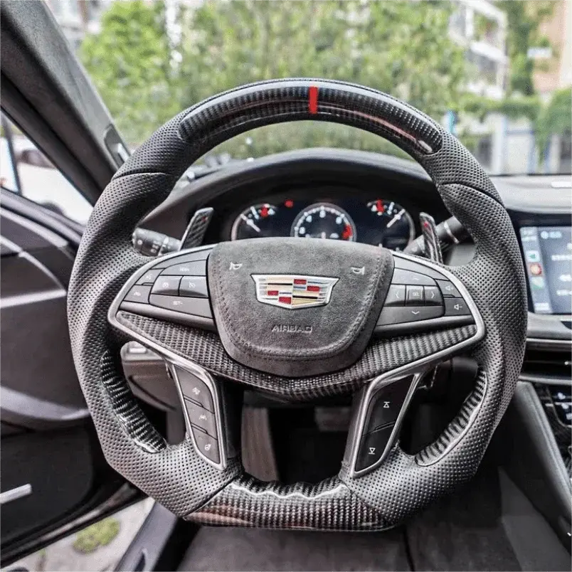 Ttd Craft Cadillac 2017-2025 Xt5 / 2016-2020 Ct6 Carbon Fiber Steering Wheel 1