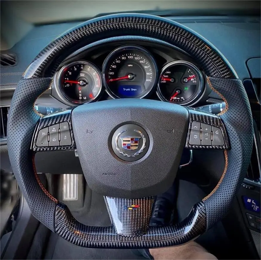 Ttd Craft Cadillac 2008-2013 Cts / 2008-2009 Xlr / 2008-2011 Sts / 2010-2013 Srx Carbon Fiber Steering Wheel 3